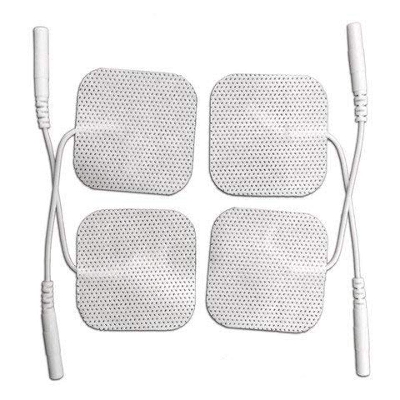Picture of White Physiotherapy Equipments Self Adhesive Electrode Pads For Electronic Stimulators, Ift, Tens,Ems & Pulse Massagers - White - Int: One size