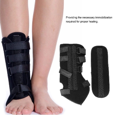 Picture of Foot Stabilizer Brace - Ankle Fixation Joint External Ankle Fracture Treatment Support - Black - Int: One size