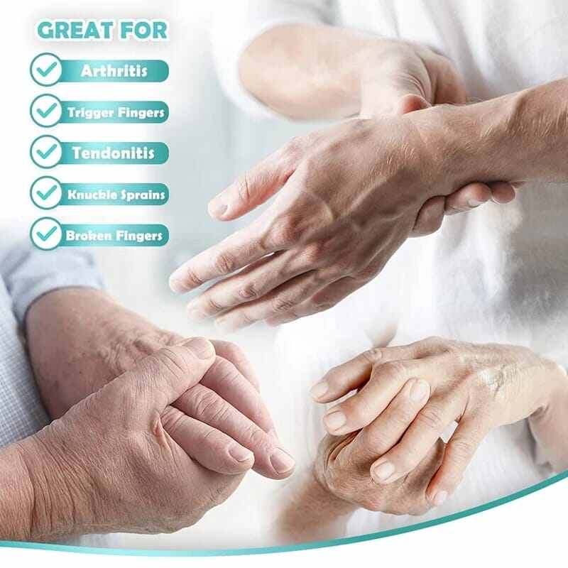 Picture of Adjustable Finger Support Brace for Men Women, Finger Support Brace for Broken Joints, Sprains, Tendonitis, Pain Relief, Hand Protector - Black - Int: One size