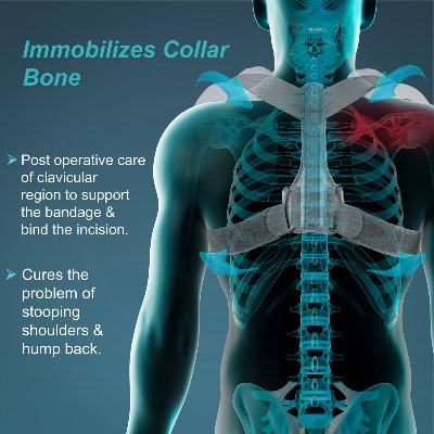 Picture of Tynor Clavicle Brace with Velcro - Grey
