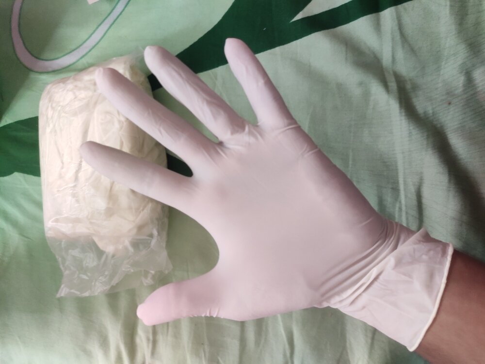 Picture of Latex Rubber Gloves Disposable 100PCS Portable Universal Medical Examination Hygiene Latex Gloves Rubber Gloves - Int: One size