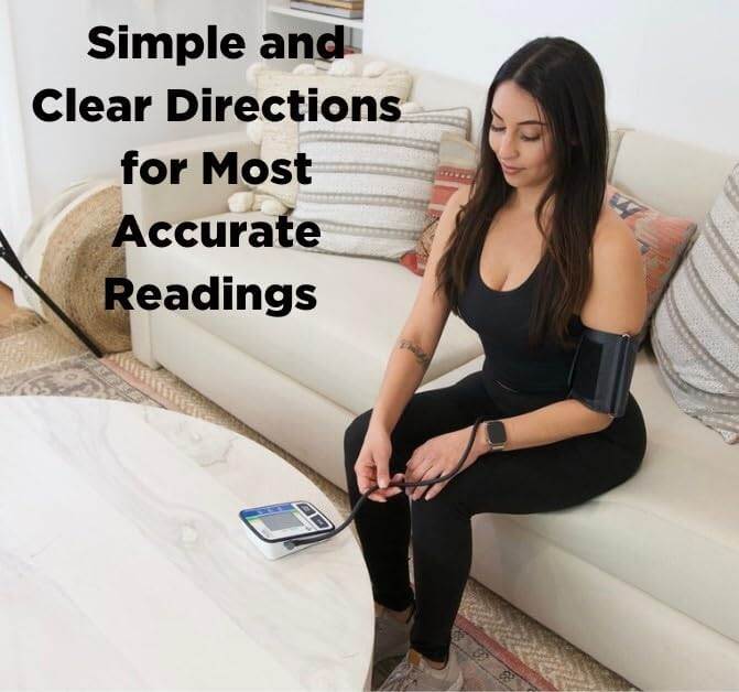 Picture of Blood Pressure Monitor Digital Upper Arm Blood Pressure Machine for Indoor/Outdoor Use with 120 Reading Memory Quick & Easy BP Machine Adjustable Arm Cuff 8.6"- 14.2" Large LCD Display - Multicolor - Int: One size