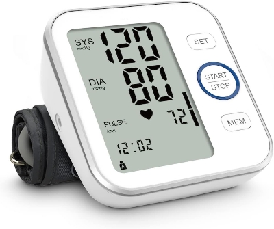 Picture of Digital Blood Pressure Monitor - Bp Machine - Automatic Upper Arm Blood Pressure Cuff 8.7-16.5 inches - Large LCD Display 120 Sets Memory - Device Bag & Batteries Included - Multicolor - Int: One size