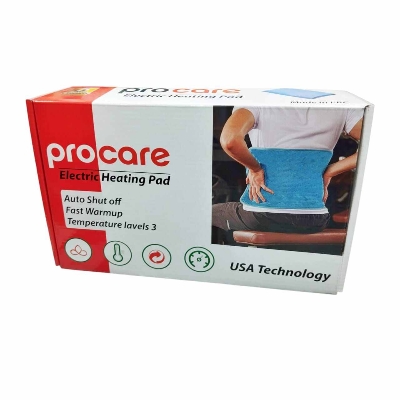 Picture of PROCARE Brand Heat It Up Electric Heating Pad for Cramp and Pain Relief | Switch Auto-Off for Moist & Dry Heat Therapy | 12X24 inch - Blue - Int: One size