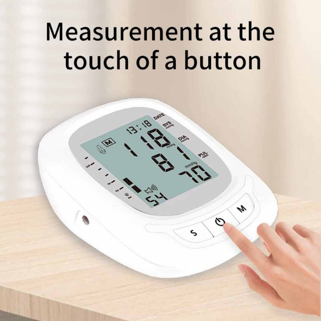 Picture of 2 Years Garranty Blood Pressure Monitor Fully Automatic Digital Large Display And Adjustable Arm-Cuff Comes - Multicolor - Int: One size