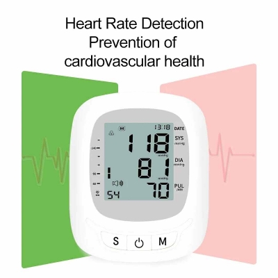 Picture of 2 Years Garranty Blood Pressure Monitor Fully Automatic Digital Large Display And Adjustable Arm-Cuff Comes - Multicolor - Int: One size