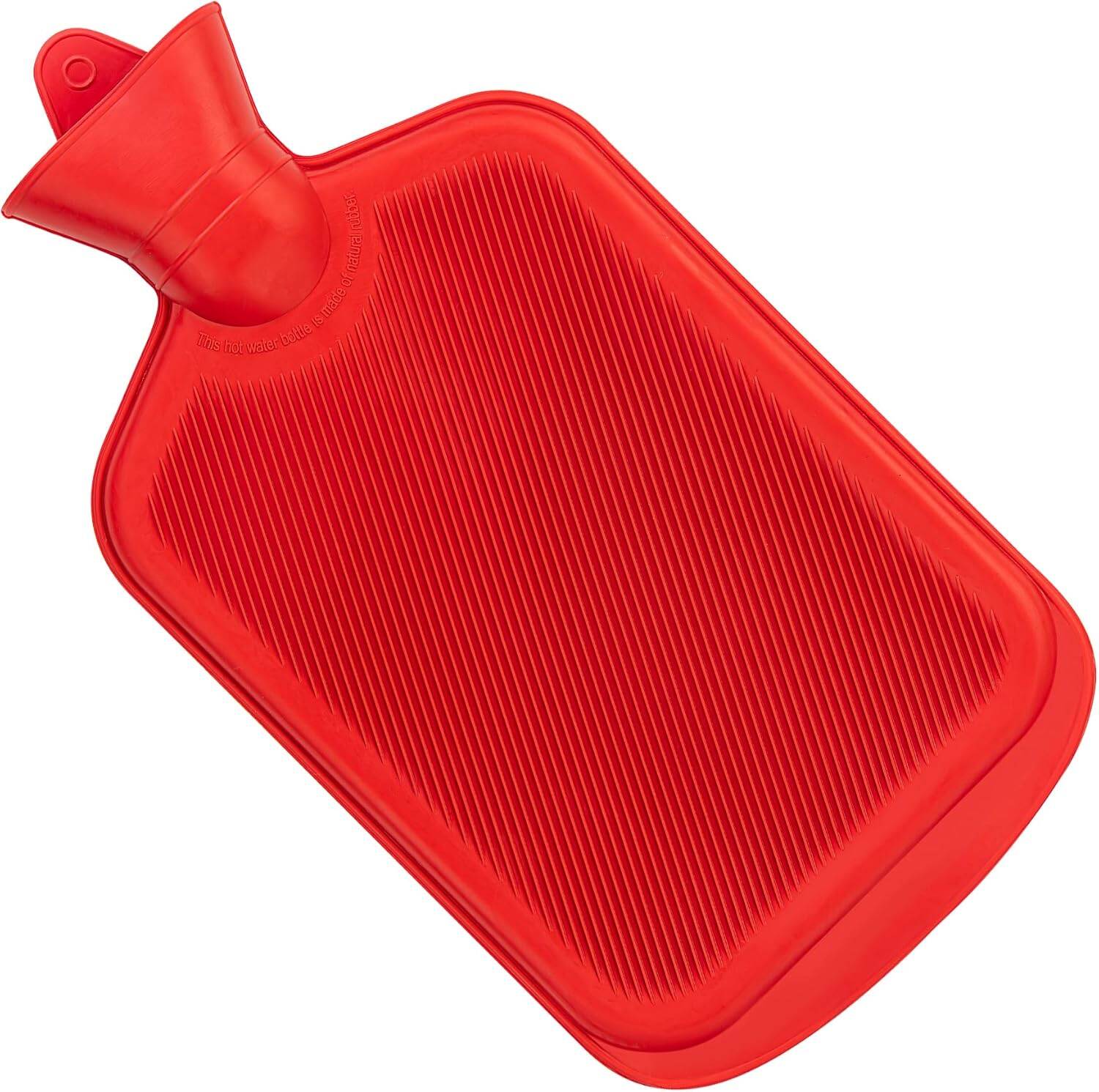 Picture of [2 Pack] Hot Water Bottles, 2L (68oz) Natural Rubber -BPA Free- Durable Large Hot Water Bag for Hot Compress and Heat Therapy, Pain Relief Heating Pad, (Random Colors) - Int: One size