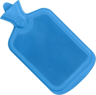 Picture of [2 Pack] Hot Water Bottles, 2L (68oz) Natural Rubber -BPA Free- Durable Large Hot Water Bag for Hot Compress and Heat Therapy, Pain Relief Heating Pad, (Random Colors) - Int: One size