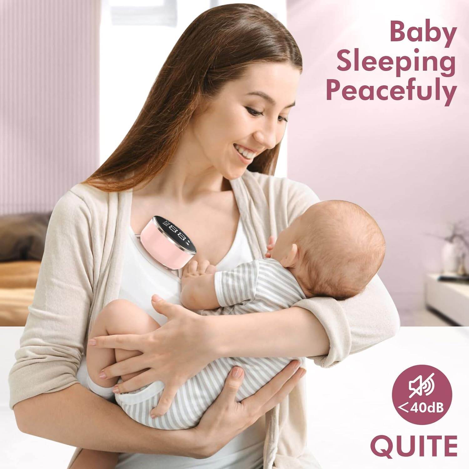 Picture of Breast Pump for Feeding Mothers, Breast Feeding Pump, Electric Breast Pump Automatic with 3 Modes & 9 Levels, Rechargeable Wearable Milk Pump for Breastfeeding 180ml, 24 mm Flange 1 Pack - Multicolor - Int: One size