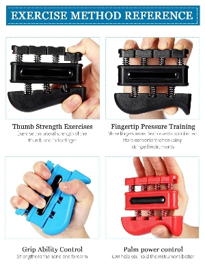 Picture of Finger Strengthener - Finger Exerciser for Forearm and Hand Strengthener - Hand Grip Workout Equipment for Musician, Rock Climbing and Therapy - Black - Int: One size