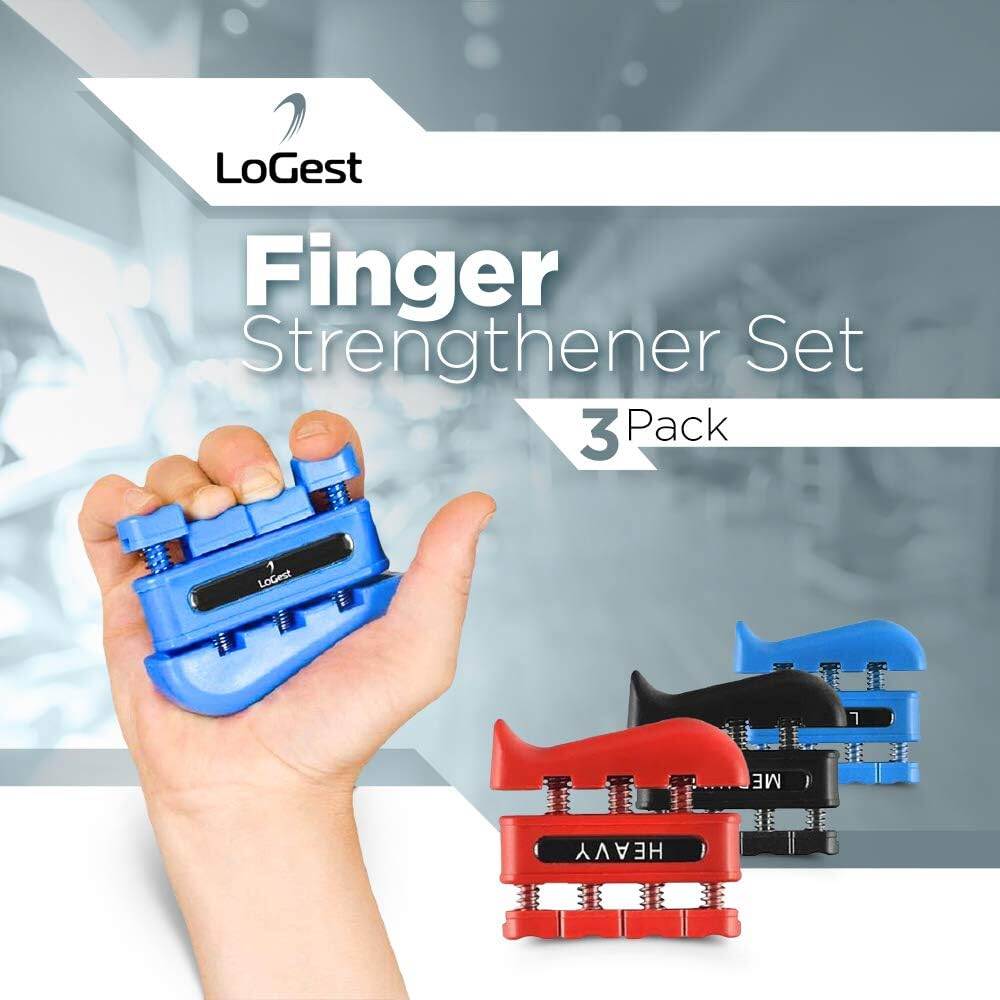 Picture of Finger Strengthener - Finger Exerciser for Forearm and Hand Strengthener - Hand Grip Workout Equipment for Musician, Rock Climbing and Therapy - Black - Int: One size