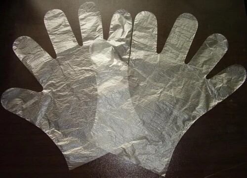Picture of Poly Hand Gloves (100 Pcs) - 50 Pairs - White - Int: One size