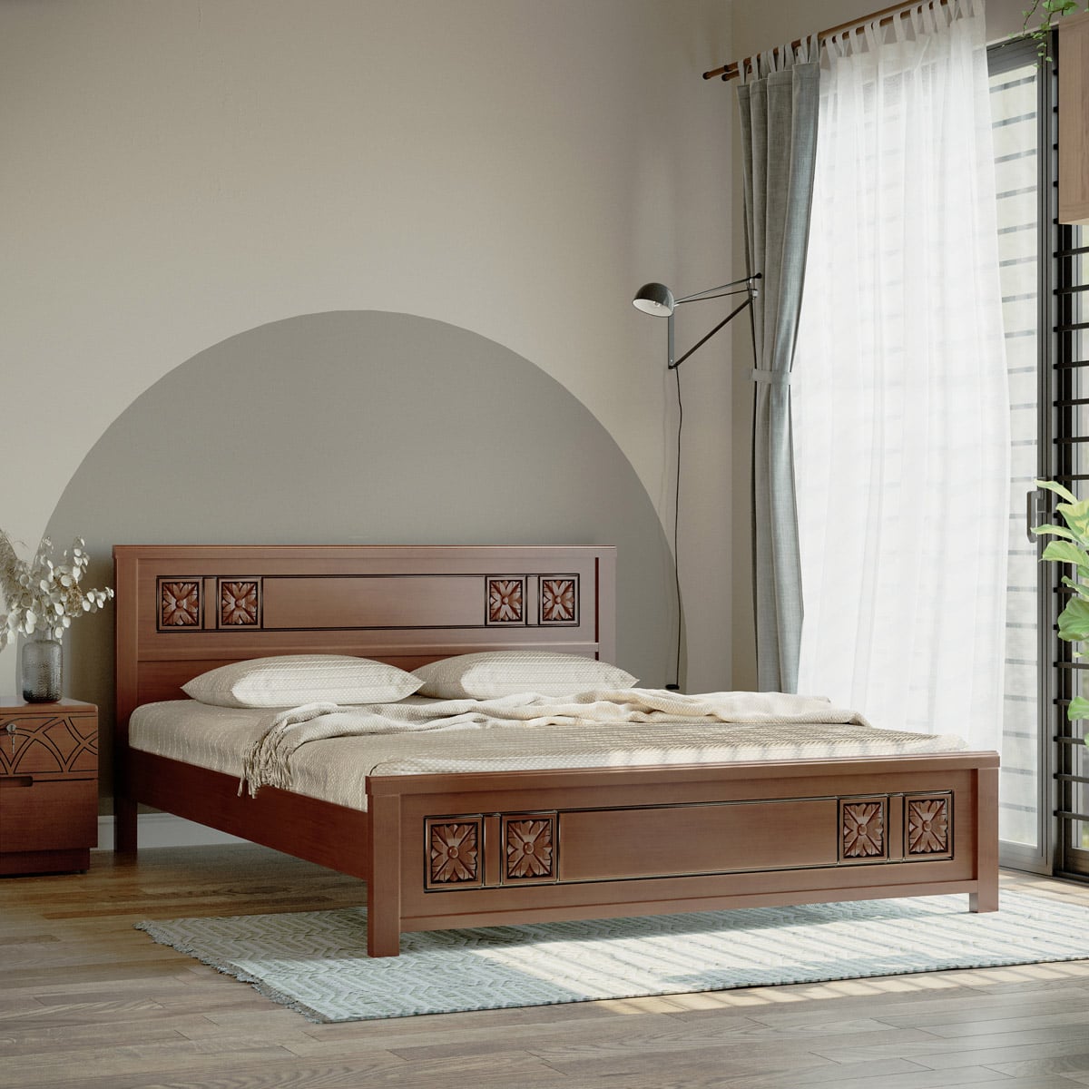 Picture of REGAL Wooden Bed Eden BDH-358-3-1-20(Double)