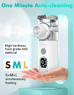 Picture of Portable Nebulizer,Nebulizer Machine for Adults and Kids Travel and Household Use, Handheld Mesh Nebulizer - Int: One size