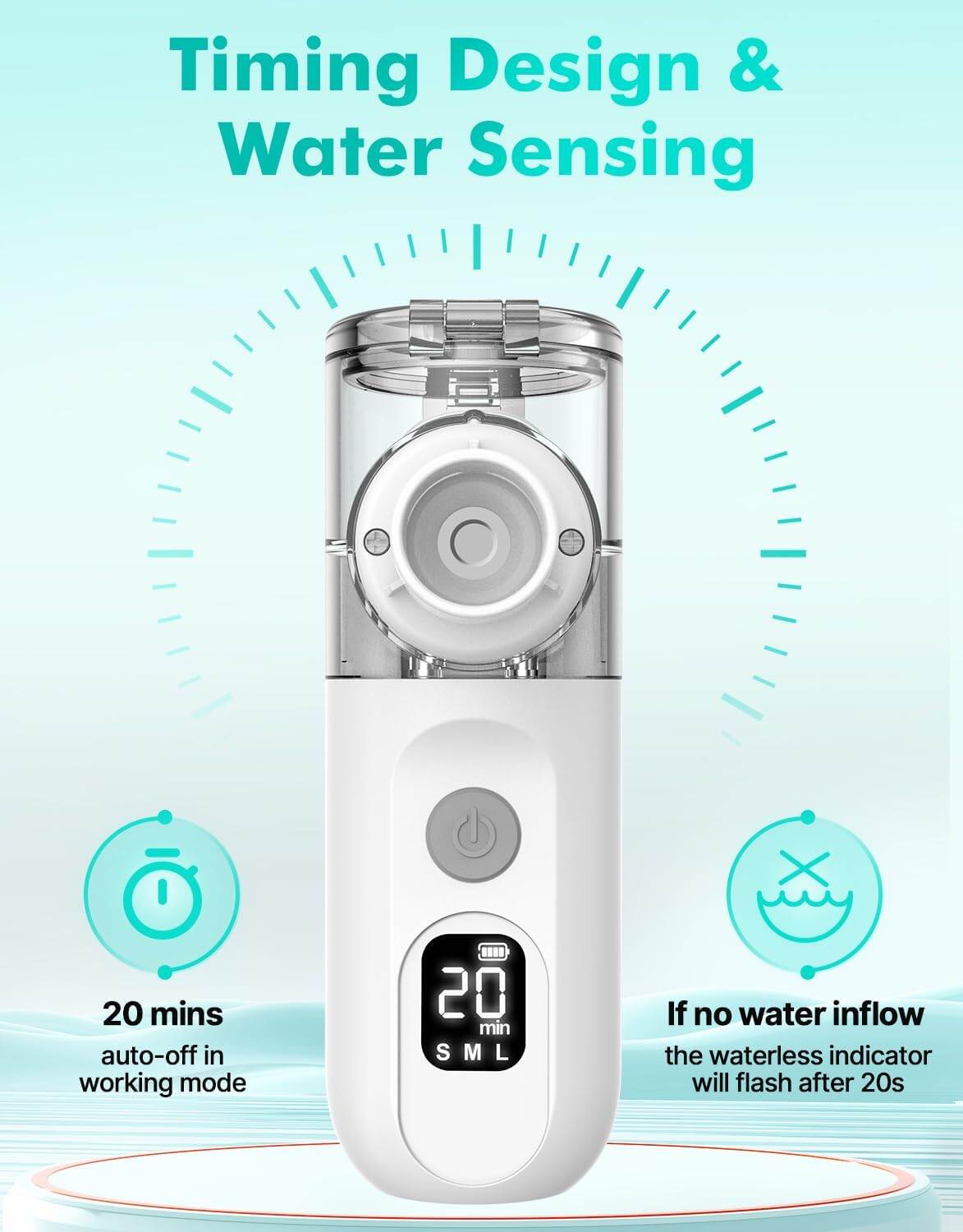 Picture of Portable Nebulizer,Nebulizer Machine for Adults and Kids Travel and Household Use, Handheld Mesh Nebulizer - Int: One size