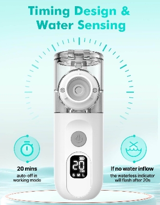 Picture of Portable Nebulizer,Nebulizer Machine for Adults and Kids Travel and Household Use, Handheld Mesh Nebulizer - Int: One size