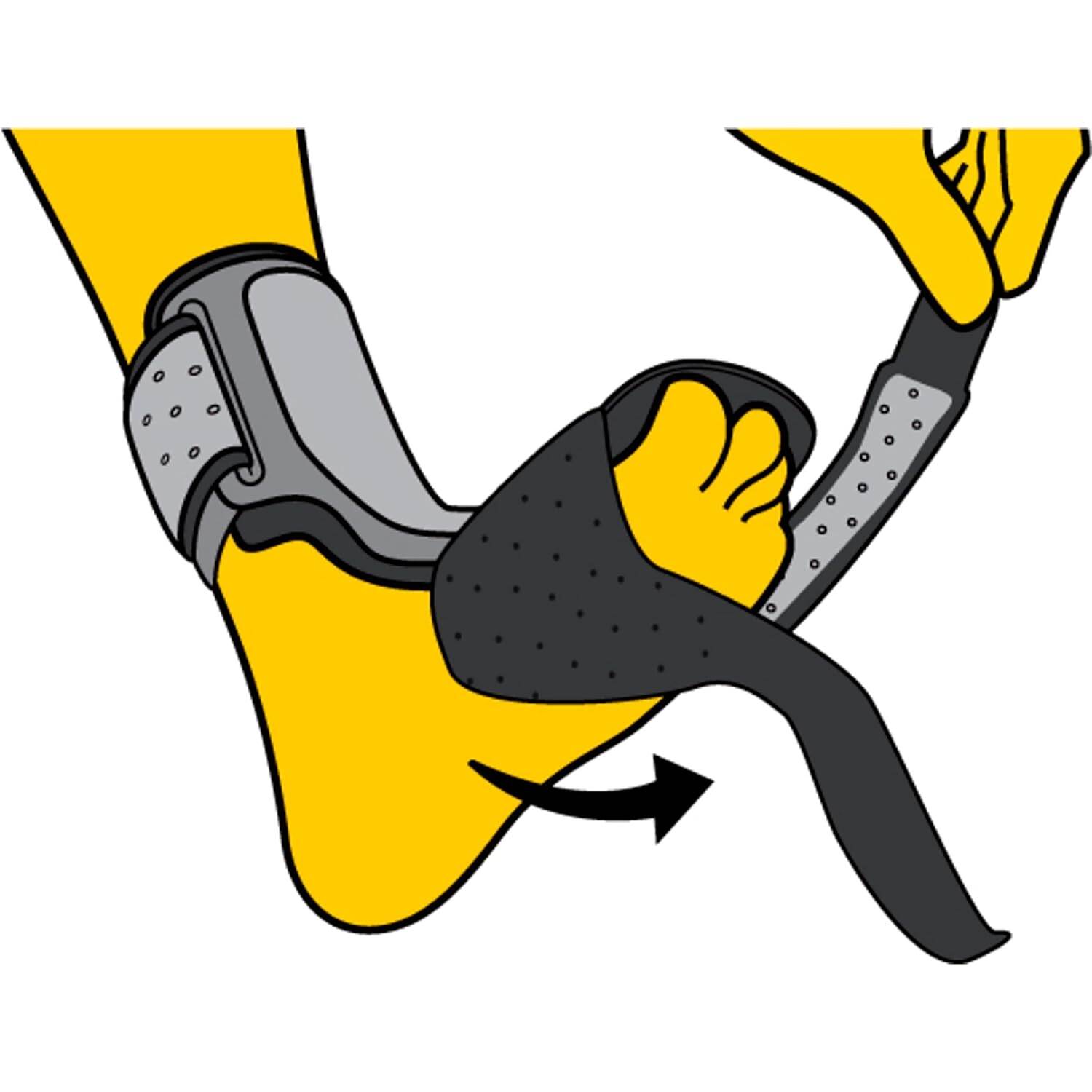 Picture of Plantar fasciitis Sleep Support PF night splint provides an effective dorsal treatment - Black - Int: One size