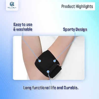 Picture of Galaxy Tennis Elbow Support Sports Medicine Health Care Equipment - Black - Int: One size