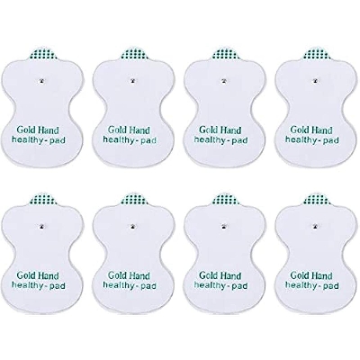Picture of Tens Digital Therapy Machine Electrodes Pads (Pack Of 8) Electrotherapy - Off White - Int: One size
