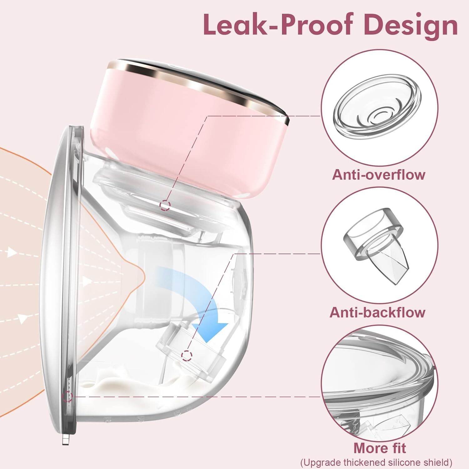 Picture of Wearable Elictric Breast Pump light & Silent No sense of wear - Multicolor - Int: One size