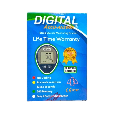 Picture of Digital Accu-Answer Blood Glucose Monitoring System - Multicolor - Int: One size