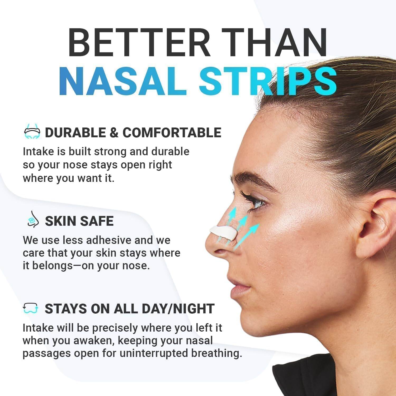 Picture of Sport Nasal Dilator Sleep Nasal Breathing Dilators Starter Kit Nose Breathe Strips Magnetic Nasal Strips Reduce Snoring - Multicolor - Int: One size