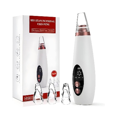 Picture of 6 In 1 Multi-Function Blackhead Remover Tool, USB Rechargeable Derma suction Machine, Pimple Removal Tool for Men and Women - Int: One size