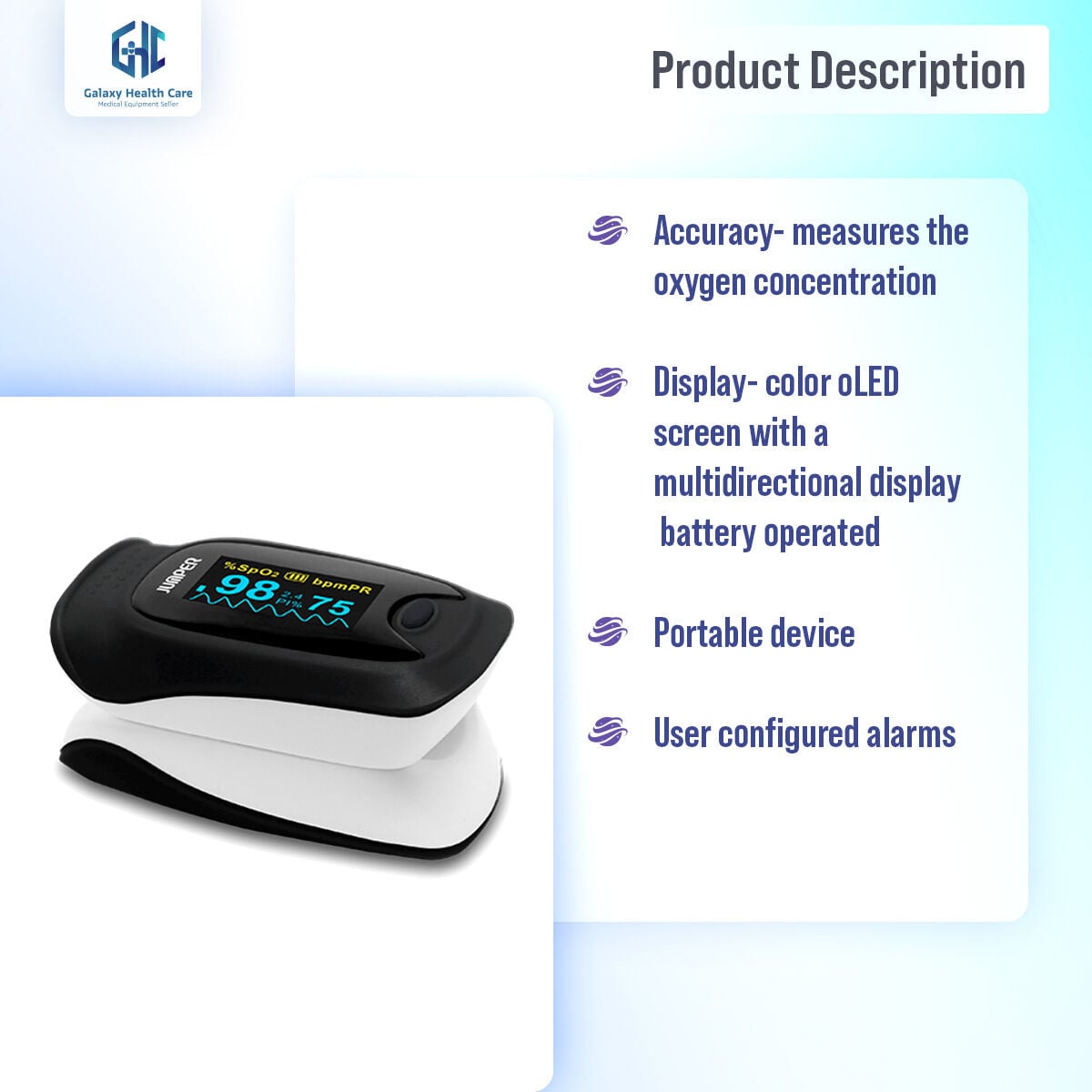Picture of Jumper Pulse Oximeter JPD-500D - Int: One size