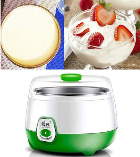 Picture of Automatic Doi Maker Premium - High-Quality ABS and PP - 1L Capacity - 220-240V/50Hz - 15W - Automatic Electric Yogurt Maker Doi Maker KM-1030 - Green