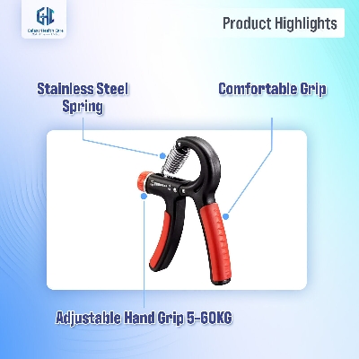 Picture of 5-60Kg Gym Fitness Hand Grip Men Adjustable Finger Heavy Exerciser Strength for Muscle Recovery Hand Gripper Trainer - Multicolor - Int: One size