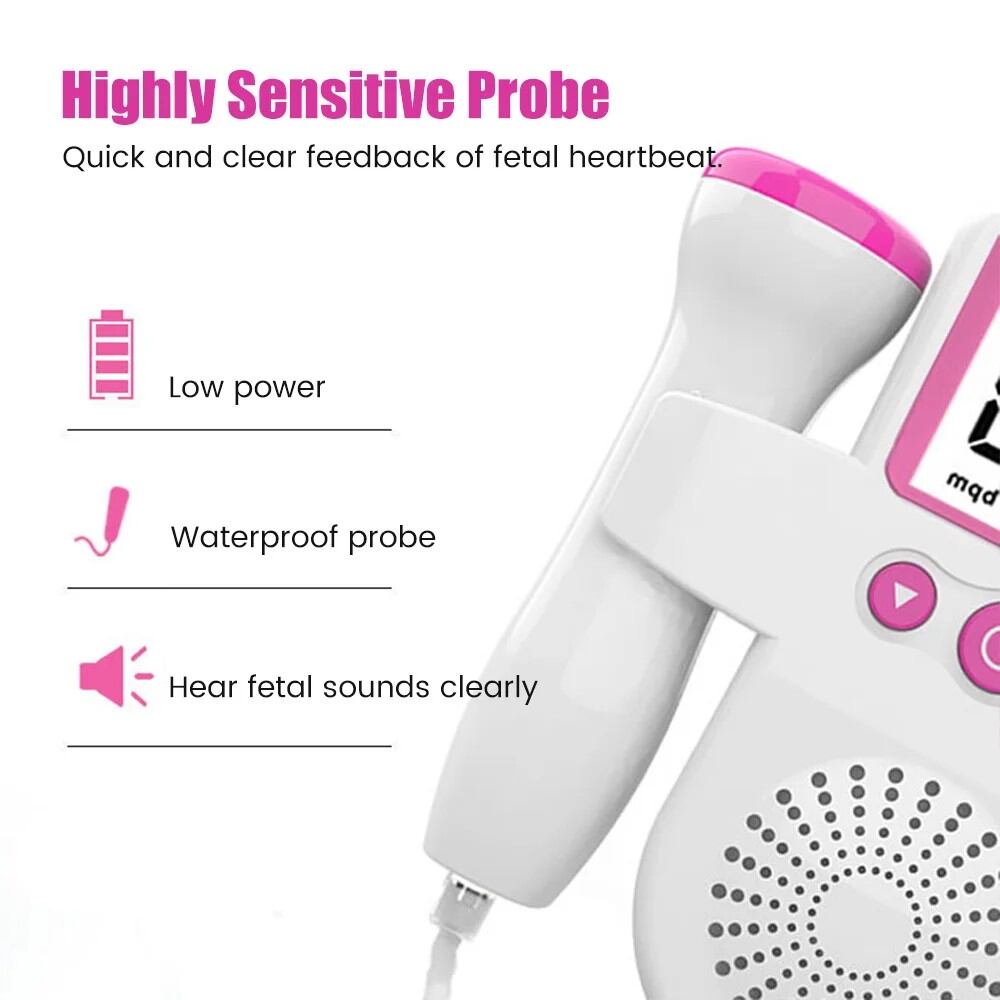 Picture of Portable fetal doppler for pregnant woman, heart rate monitor, - Multicolor - Int: One size