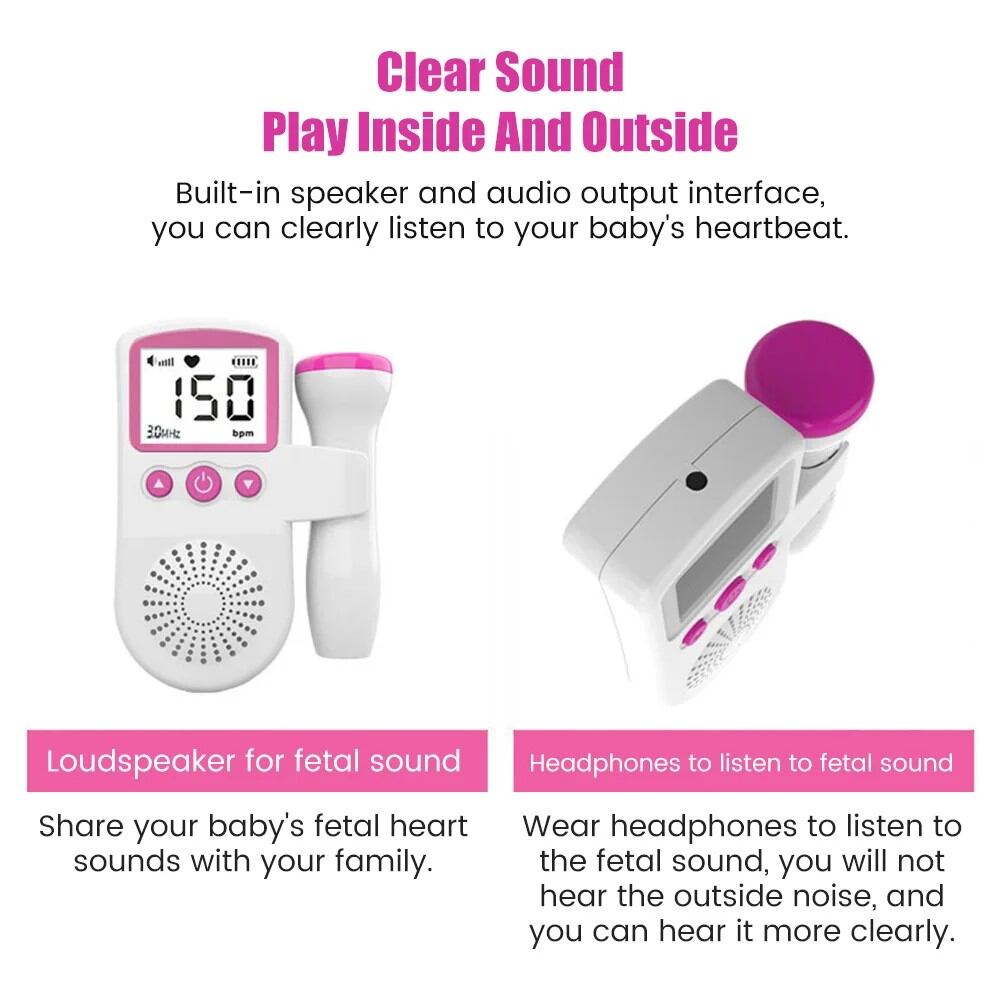 Picture of Portable fetal doppler for pregnant woman, heart rate monitor, - Multicolor - Int: One size