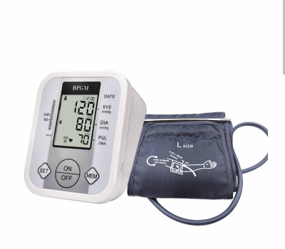 Picture of BP Machine Monitor Digital Fully Automatic Upper Arm Blood Pressure Checking Monitor with Talking Function Intellisense Technology Cuff Kit For Home Best Most Accurate Measurement- White