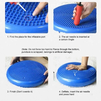 Picture of 1 Set Yoga Balance Mat Non-Slip Strong Load-bearing Balance Training Mat PVC Gym Fitness Yoga Seat Massage Cushion for Daily Use - Multicolor - Int: One size