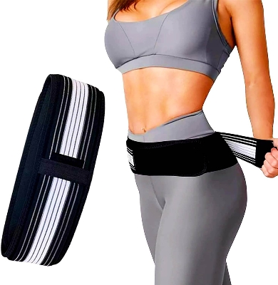 Picture of Sacroiliac SI Joint Belt for Back Pain Relief - Sciatica Pain Relief Belt for Women/Men, Adjustable Ergonomic Belt for Lower Back Support, Pelvic support, Sciatica Pain Relief Products. - Black - Int: One size