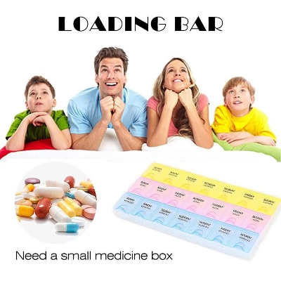 Picture of Medicine Storage Box 7 Day Weekly Organizer Medicine Pill Box - Multicolor - Int: One size