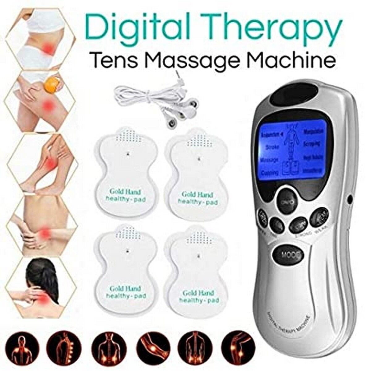 Picture of 8 mode EMS Electric herald Tens Machine Acupuncture Body Massage Digital Therapy Massager Muscle Stimulator Electrostimulator - Int: One size