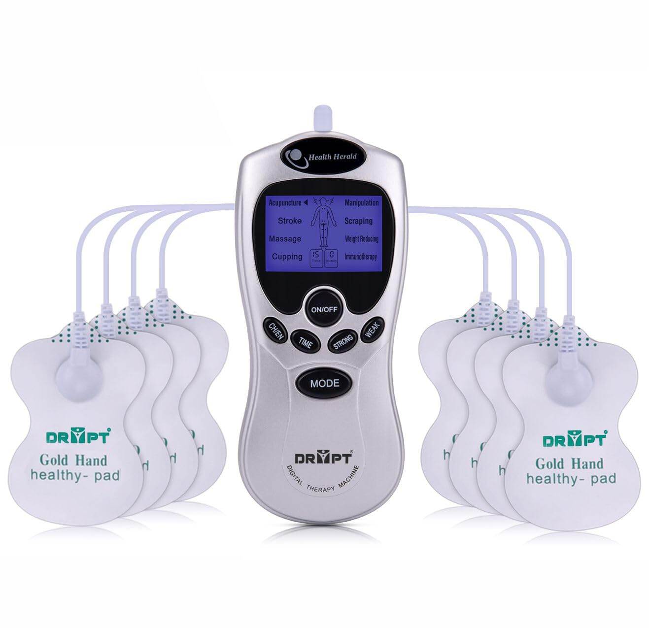 Picture of 8 mode EMS Electric herald Tens Machine Acupuncture Body Massage Digital Therapy Massager Muscle Stimulator Electrostimulator - Int: One size