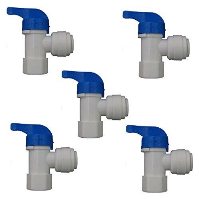 Picture of 1/4" Female X 1/4" Tank Ball Valve Quick Connect Ro Water Filter (1/4 Tube 1/4 Female)