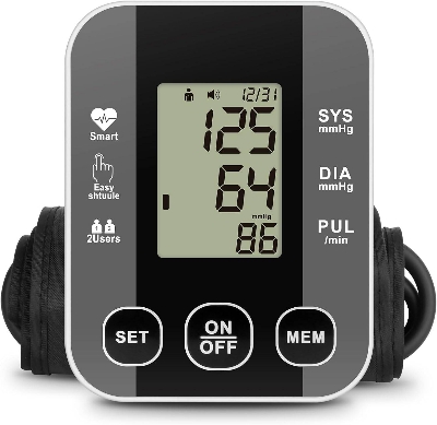 Picture of Digital Blood Pressure Machine Price Medical Sphygmomanometer Arm Pressure Device Bp Monitor - Black - Int: One size