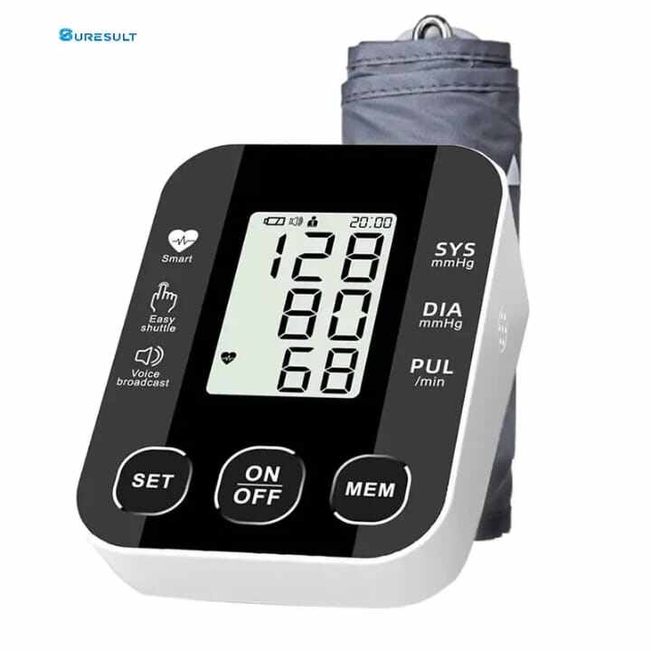 Picture of Digital Blood Pressure Machine Price Medical Sphygmomanometer Arm Pressure Device Bp Monitor - Black - Int: One size
