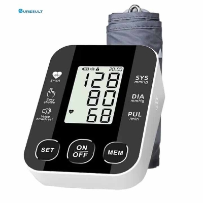 Picture of Digital Blood Pressure Machine Price Medical Sphygmomanometer Arm Pressure Device Bp Monitor - Black - Int: One size