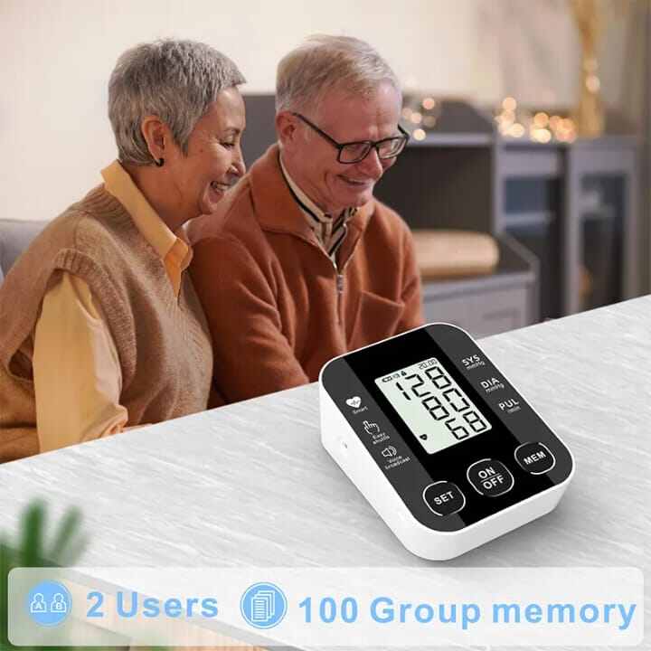 Picture of Digital Blood Pressure Machine Price Medical Sphygmomanometer Arm Pressure Device Bp Monitor - Black - Int: One size