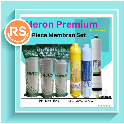Picture of water Filter Kit Yearly Full Set RO Machine filter Cartridge (Membrane 1 Pcs +PP Filter 1 pcs +Net Carbon 1 Pcs +Box Carbon 1 Pcs + Test & Order 1 Pcs , Menaral-1 Pcs )  6 Pcs Set - Multicolor