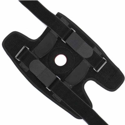 Picture of 1Pcs Knee Support Brace Adjustable Open Patella Knee Pad Protector Guard for Gym Workout Sports Arthritis Joint Pain - Black