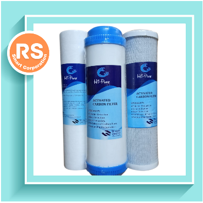 Picture of 03 Pcs Set 01 Pcs Sediment Filter PP 01 Pcs Net Carbon And 1 Pcs Box carbon
