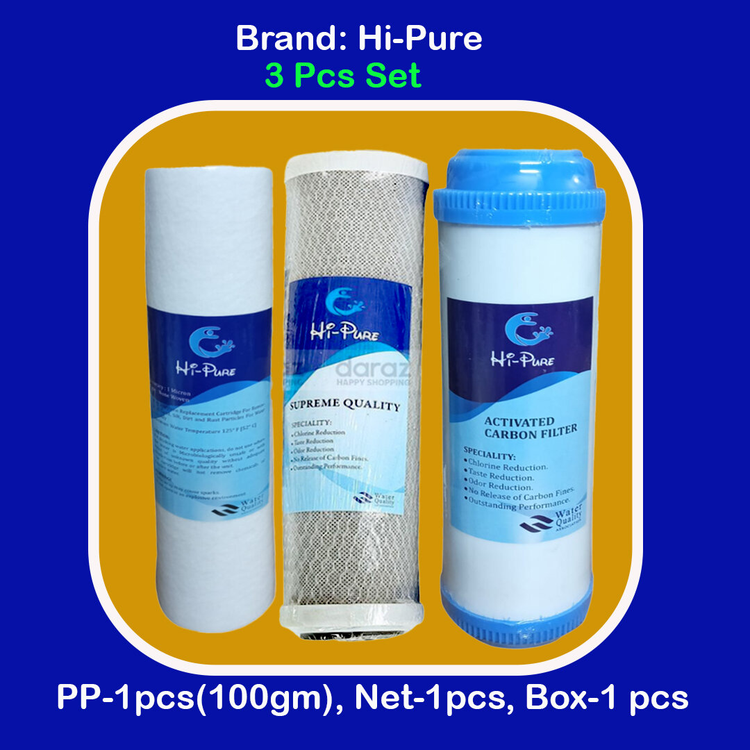 Picture of 03 Pcs Set 01 Pcs Sediment Filter PP 01 Pcs Net Carbon And 1 Pcs Box carbon