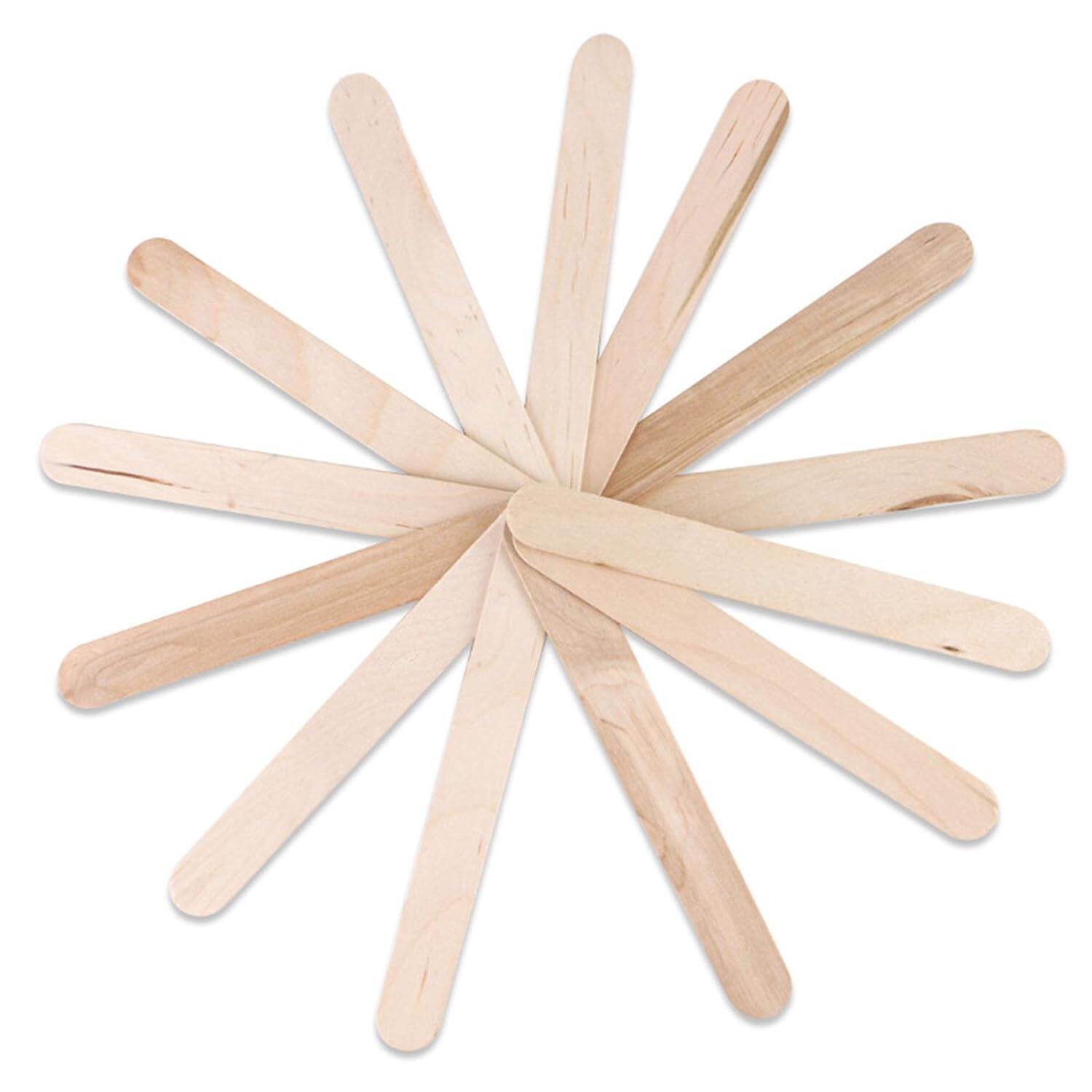 Picture of Tongue Depressors 100pcs, 6" Tongue Blades Wooden for Crafts Medical Popsicle Tattoo Non-Sterile - 200 gm - Int: One size