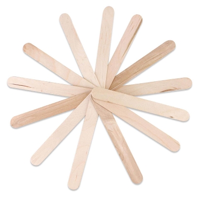 Picture of Tongue Depressors 100pcs, 6" Tongue Blades Wooden for Crafts Medical Popsicle Tattoo Non-Sterile - 200 gm - Int: One size
