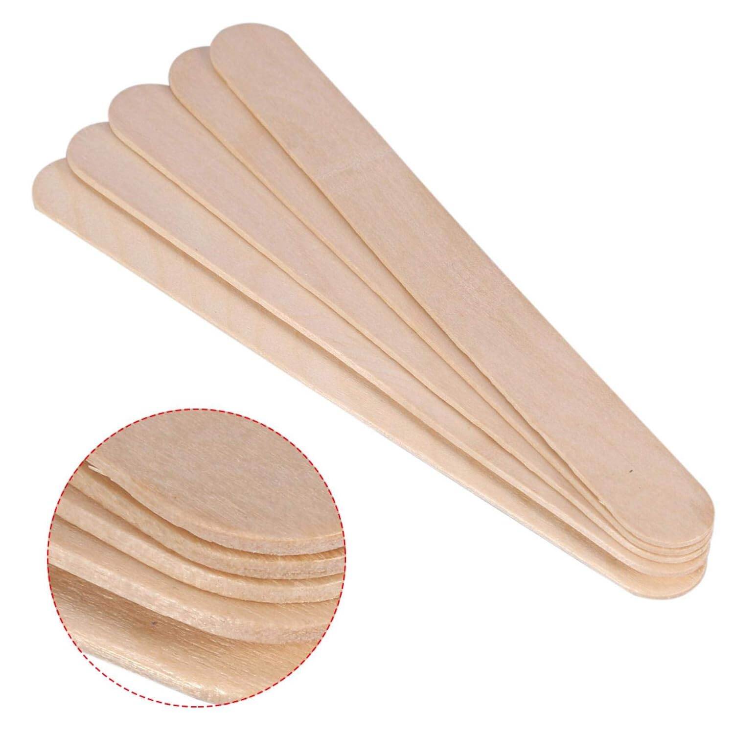Picture of Tongue Depressors 100pcs, 6" Tongue Blades Wooden for Crafts Medical Popsicle Tattoo Non-Sterile - 200 gm - Int: One size